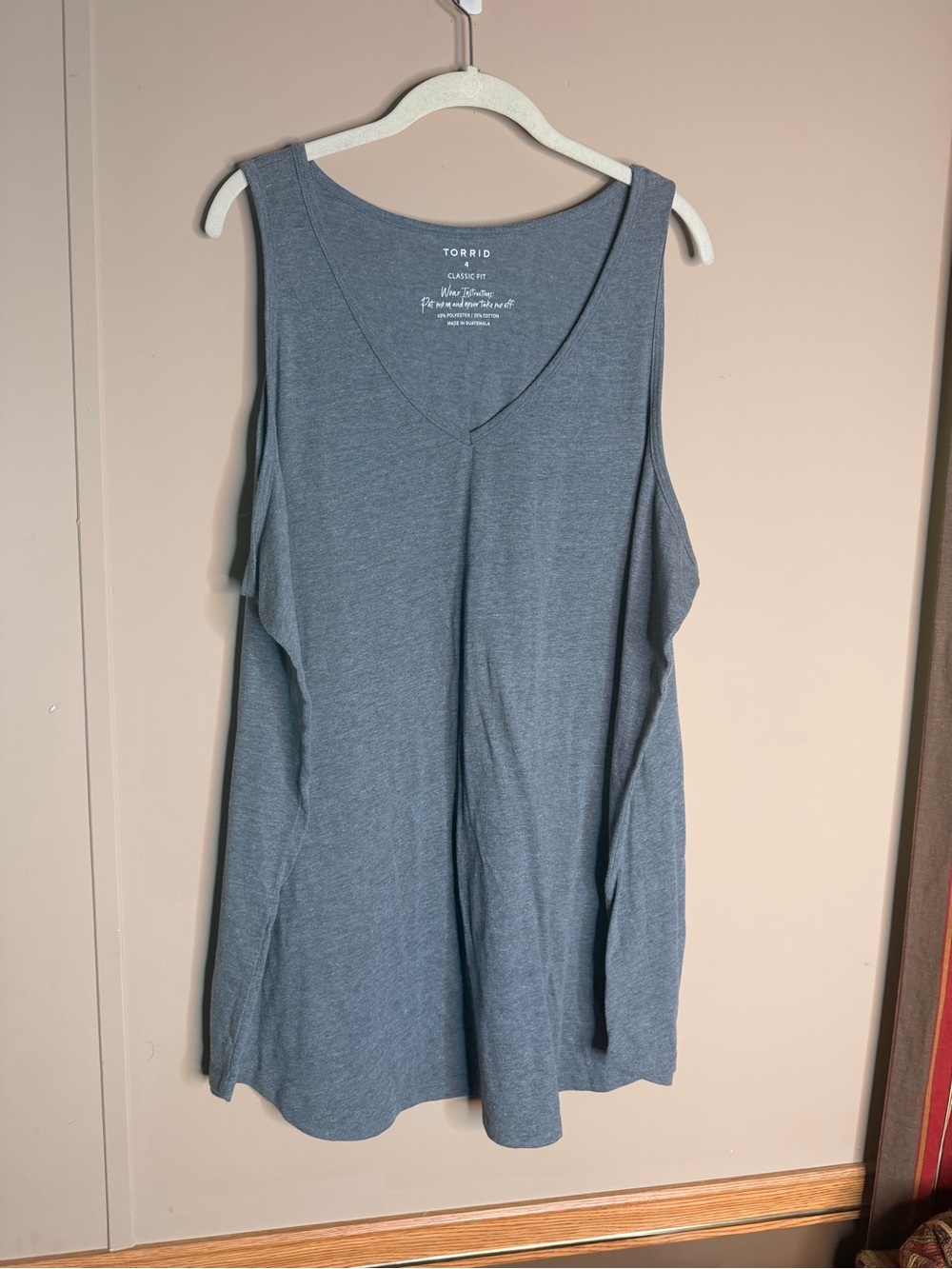 torrid Slate Gray V-Neck Tank Top